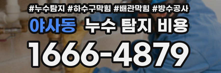 야사동 누수 탐지 비용