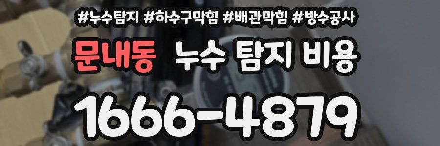 문내동 누수 탐지 비용