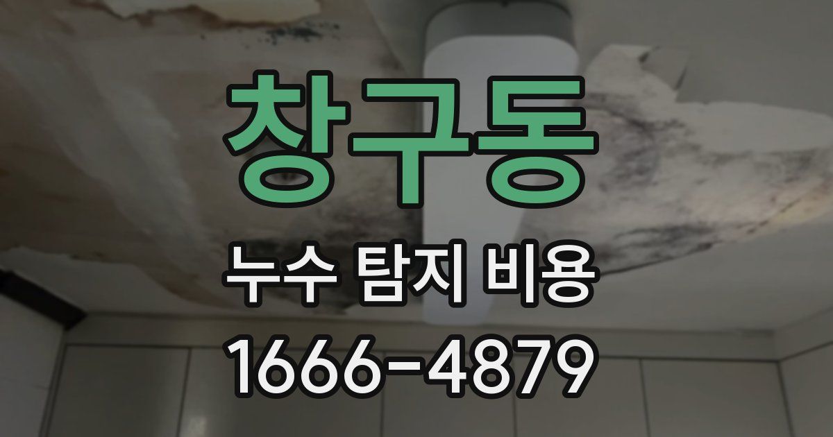 창구동 누수 탐지 비용