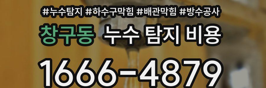 창구동 누수 탐지 비용