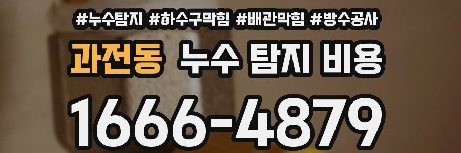 과전동 누수 탐지 비용