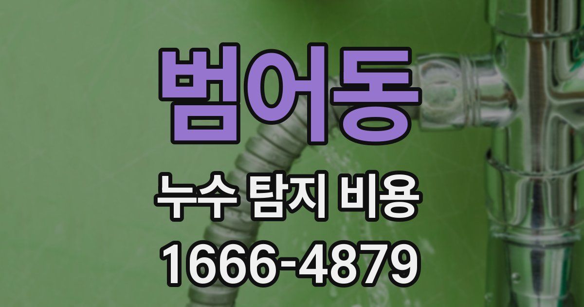 범어동 누수 탐지 비용