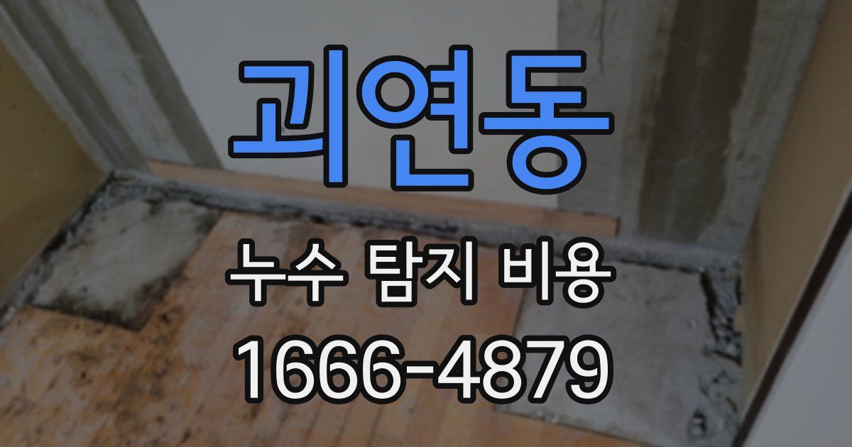괴연동 누수 탐지 비용
