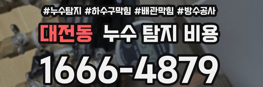 대전동 누수 탐지 비용