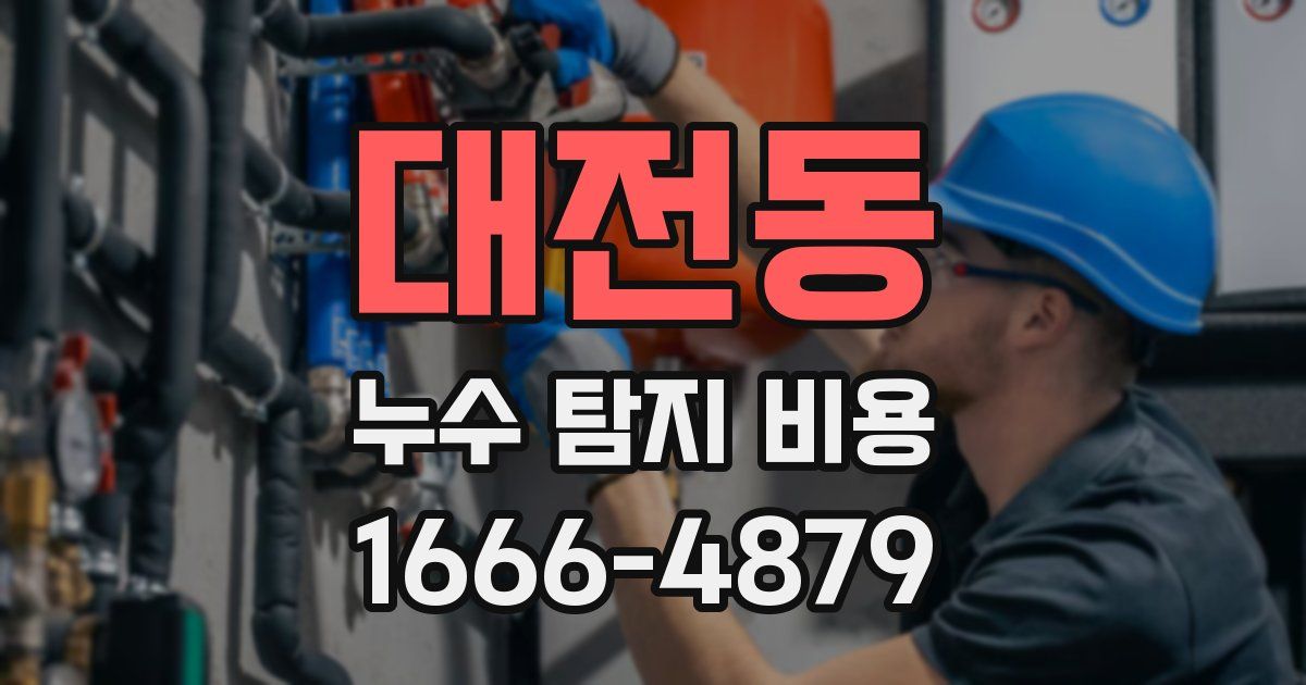 대전동 누수 탐지 비용