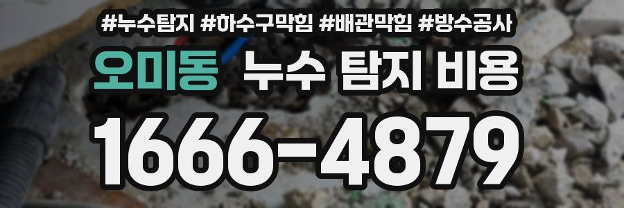 오미동 누수 탐지 비용