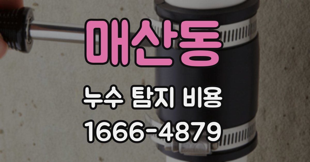 매산동 누수 탐지 비용