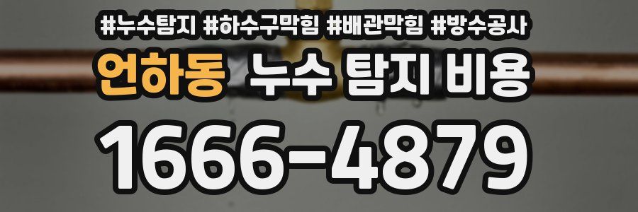 언하동 누수 탐지 비용