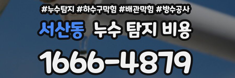 서산동 누수 탐지 비용