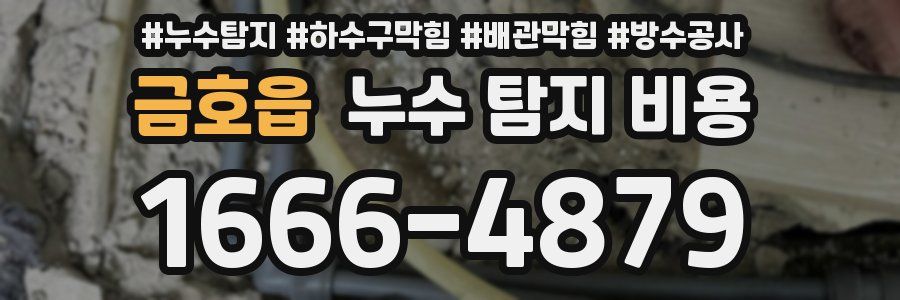 금호읍 누수 탐지 비용