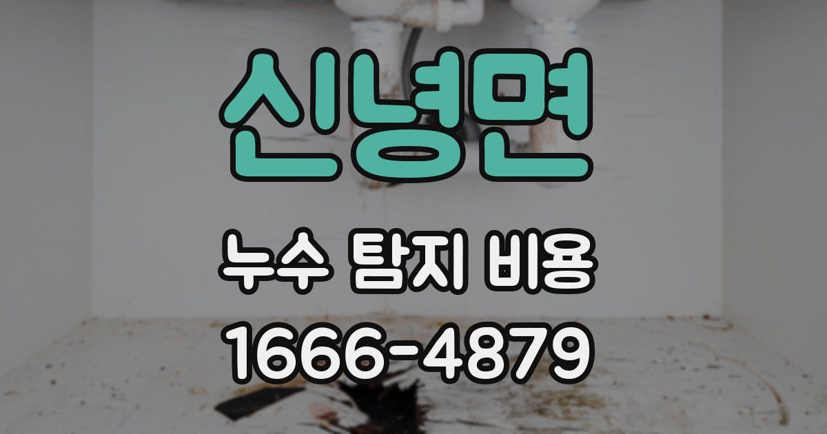신녕면 누수 탐지 비용