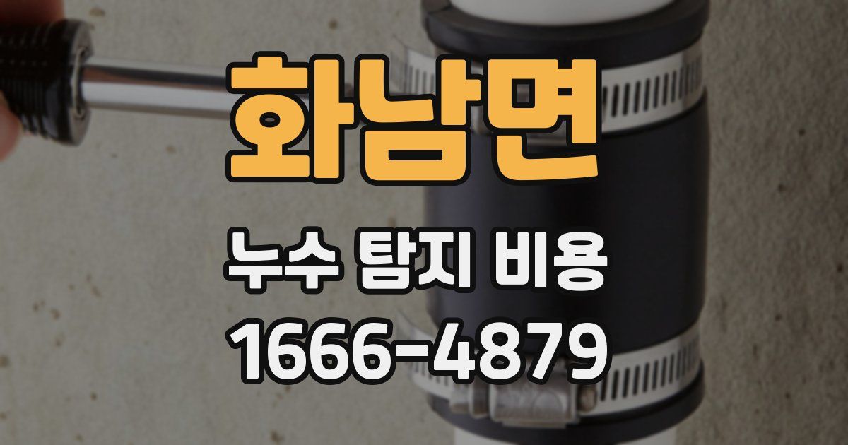화남면 누수 탐지 비용