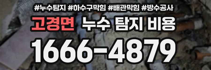 고경면 누수 탐지 비용