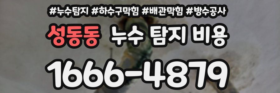 성동동 누수 탐지 비용