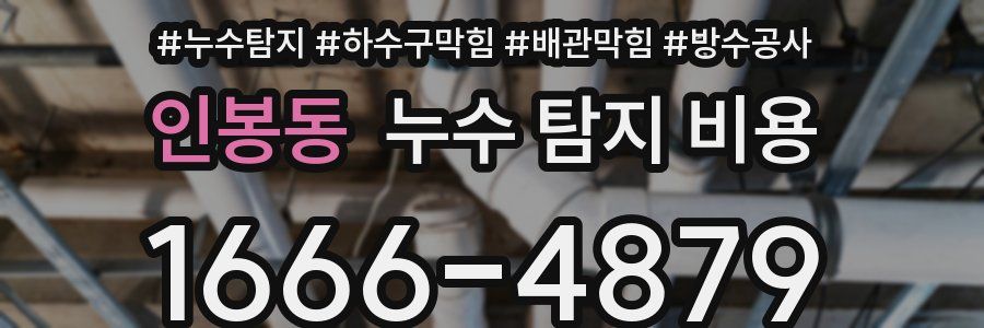 인봉동 누수 탐지 비용