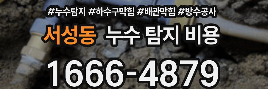 서성동 누수 탐지 비용
