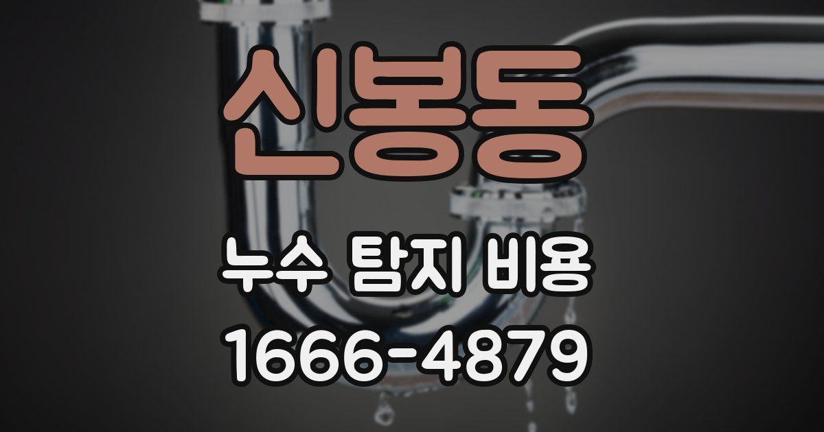 신봉동 누수 탐지 비용