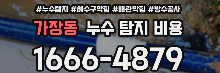 가장동 누수 탐지 비용