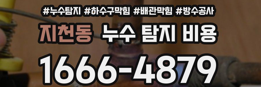지천동 누수 탐지 비용