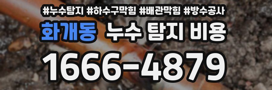화개동 누수 탐지 비용