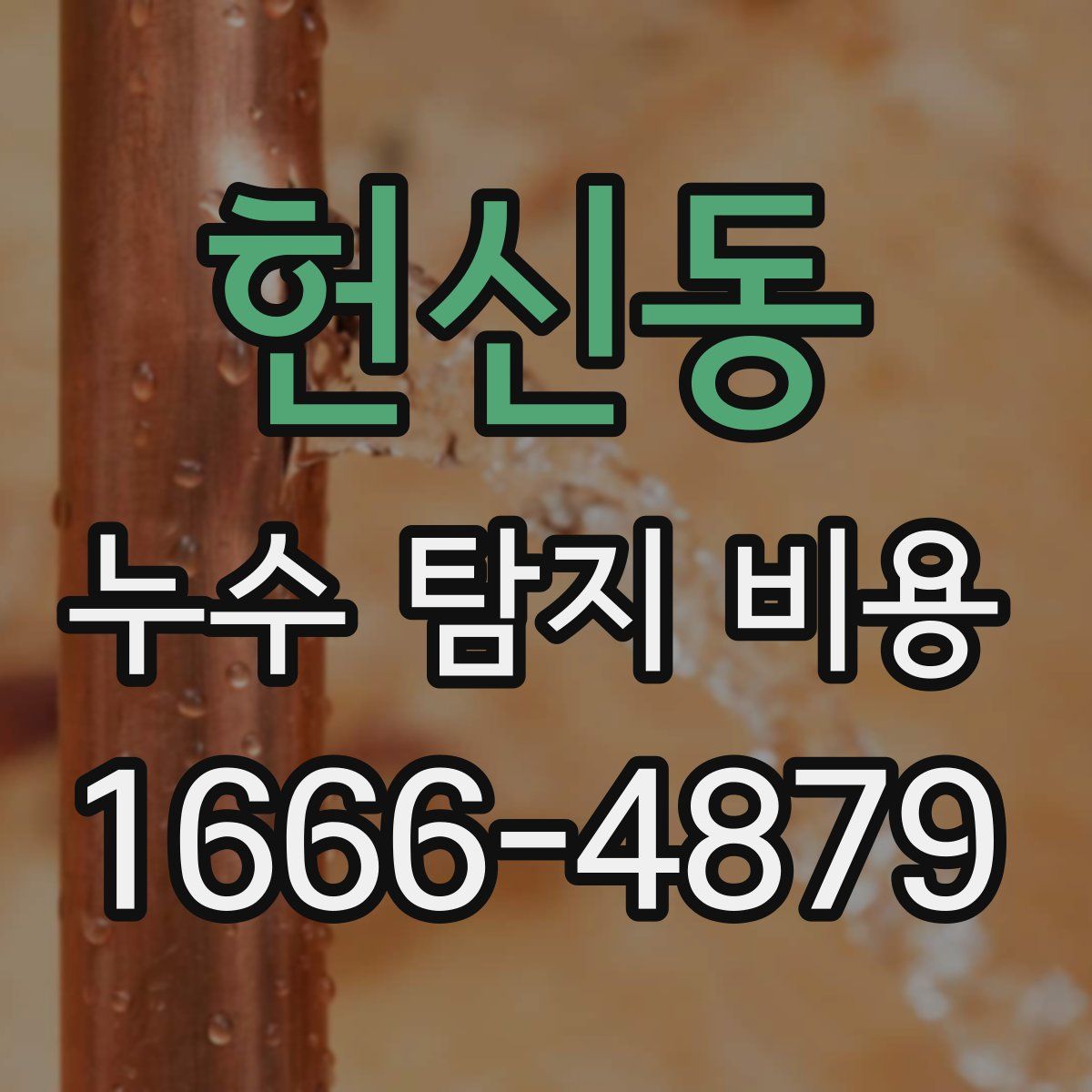 헌신동 누수 탐지 비용