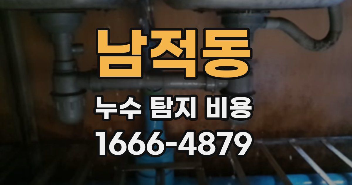 남적동 누수 탐지 비용