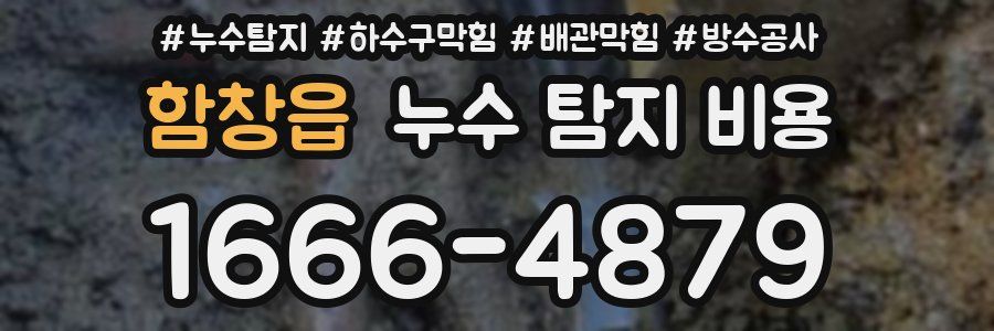 함창읍 누수 탐지 비용