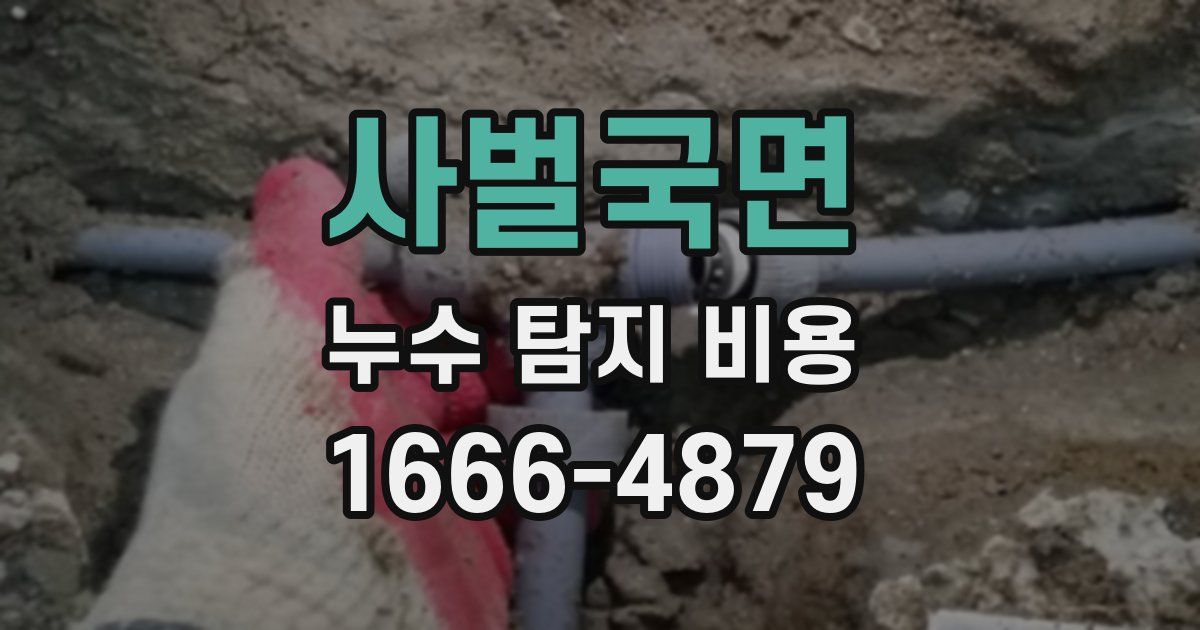 사벌국면 누수 탐지 비용