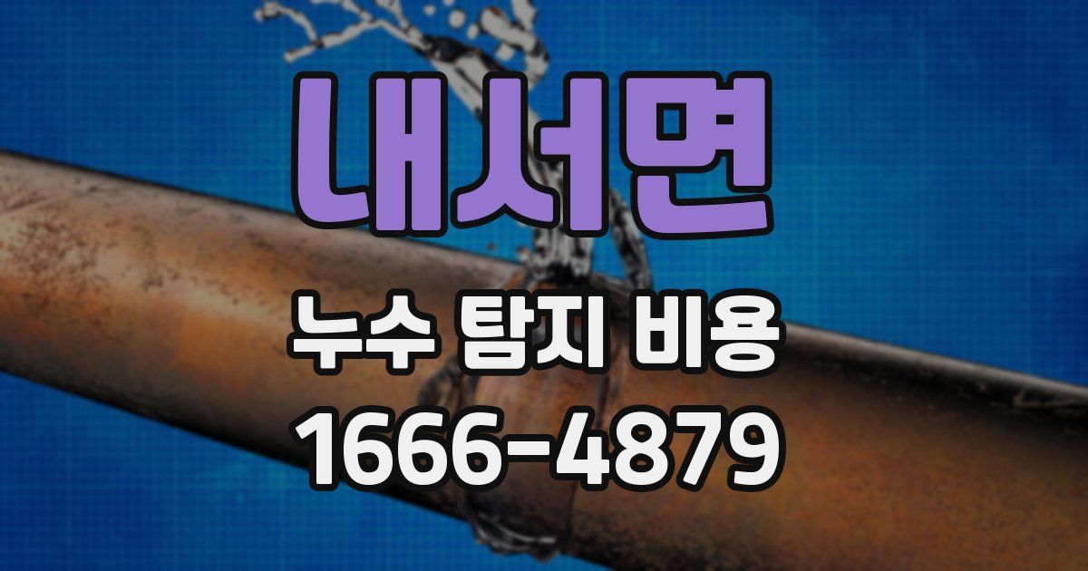 내서면 누수 탐지 비용