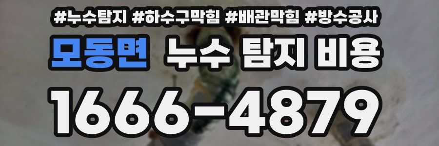 모동면 누수 탐지 비용