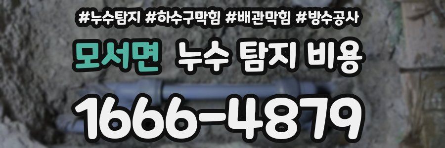 모서면 누수 탐지 비용