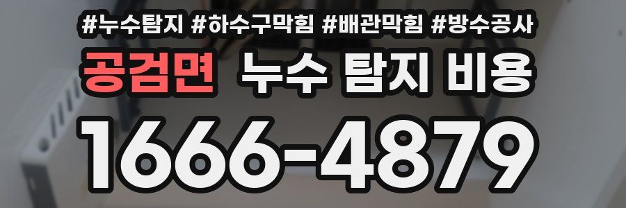 공검면 누수 탐지 비용