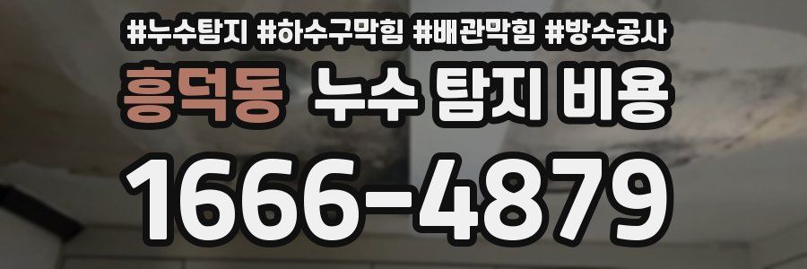 흥덕동 누수 탐지 비용