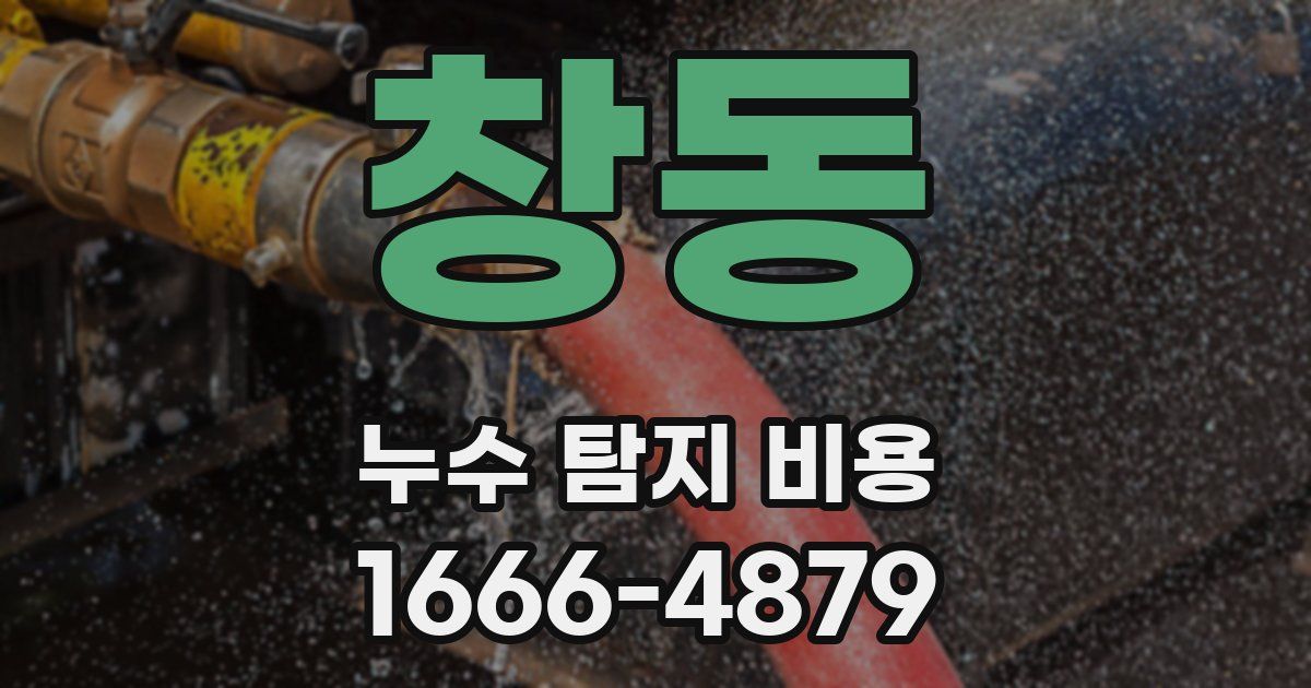 창동 누수 탐지 비용
