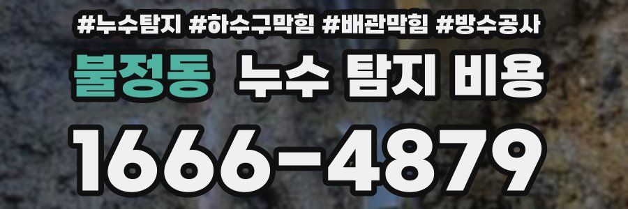 불정동 누수 탐지 비용
