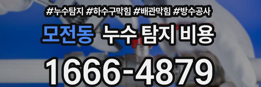 모전동 누수 탐지 비용