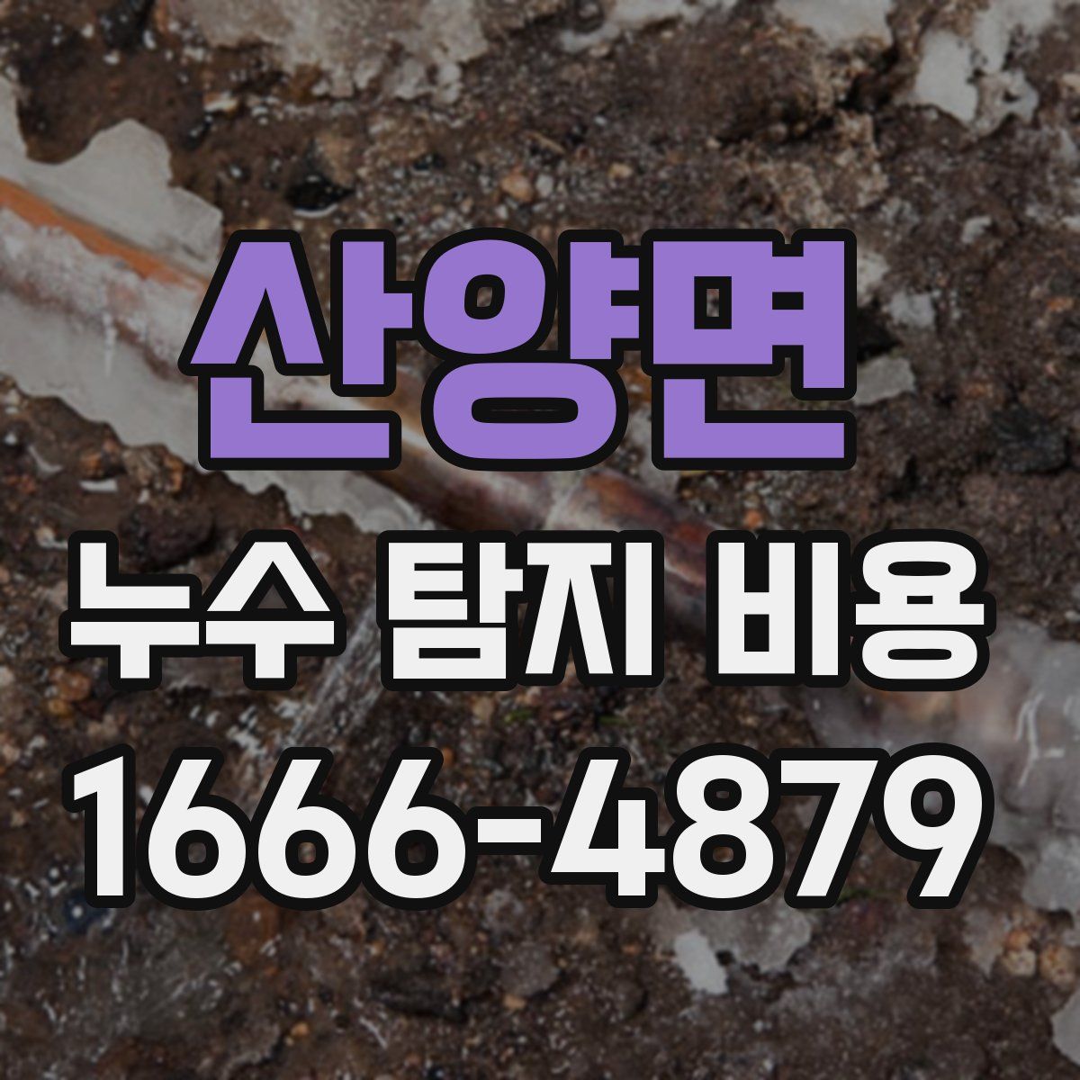 산양면 누수 탐지 비용