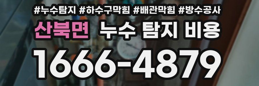 산북면 누수 탐지 비용