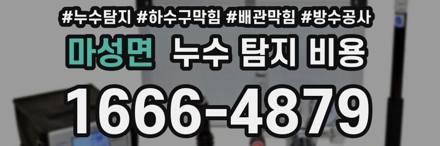 마성면 누수 탐지 비용