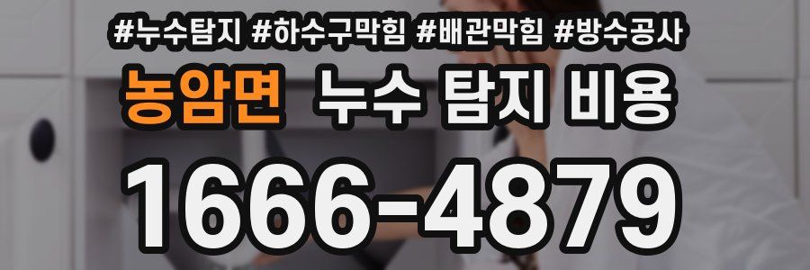 농암면 누수 탐지 비용