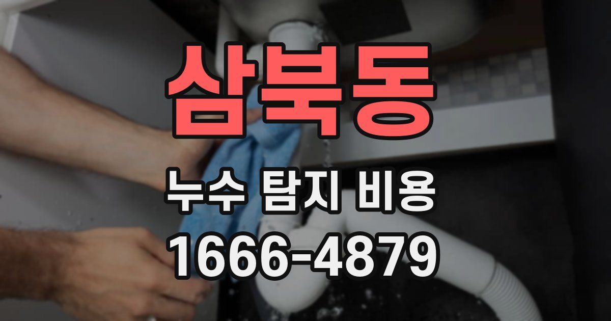 삼북동 누수 탐지 비용