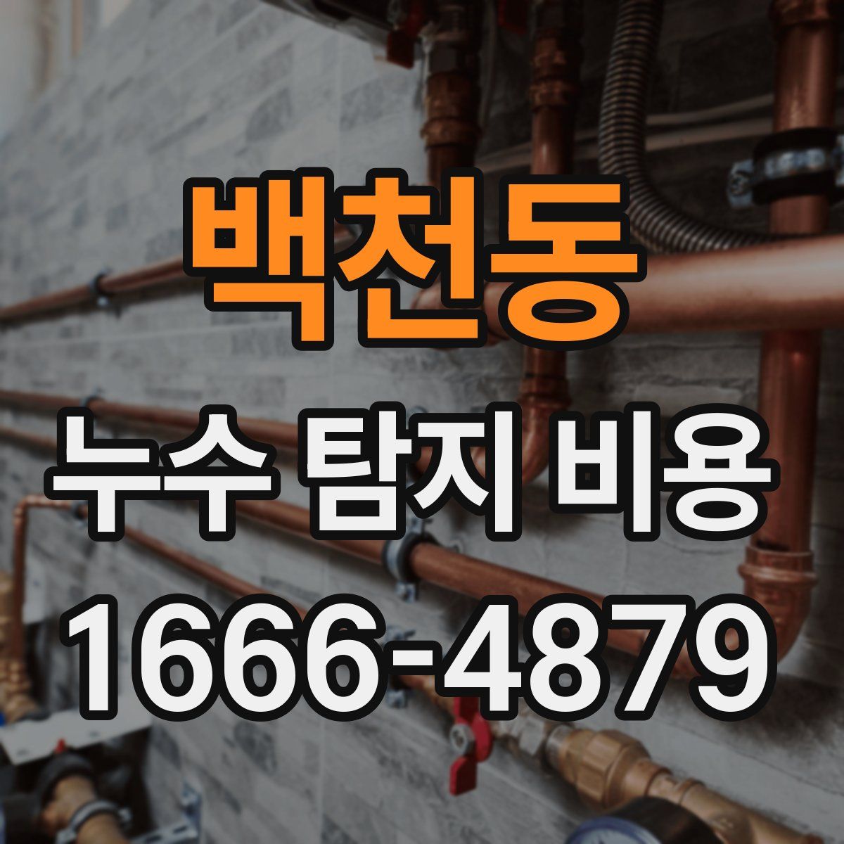 백천동 누수 탐지 비용
