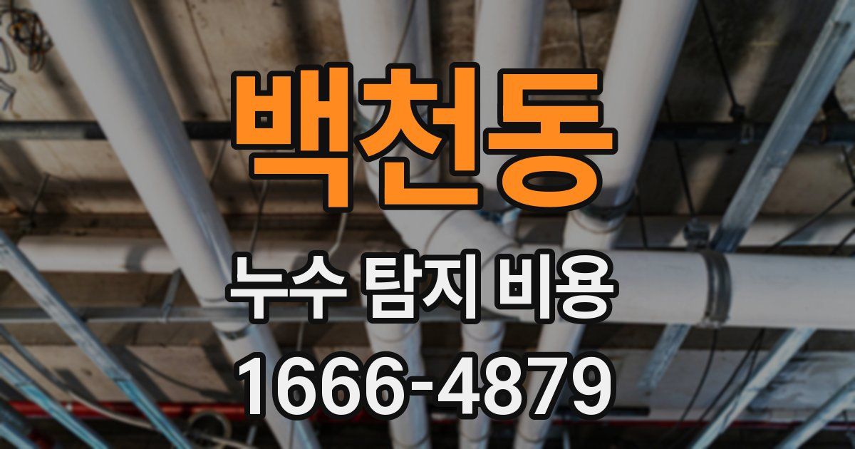 백천동 누수 탐지 비용