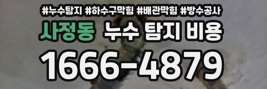사정동 누수 탐지 비용