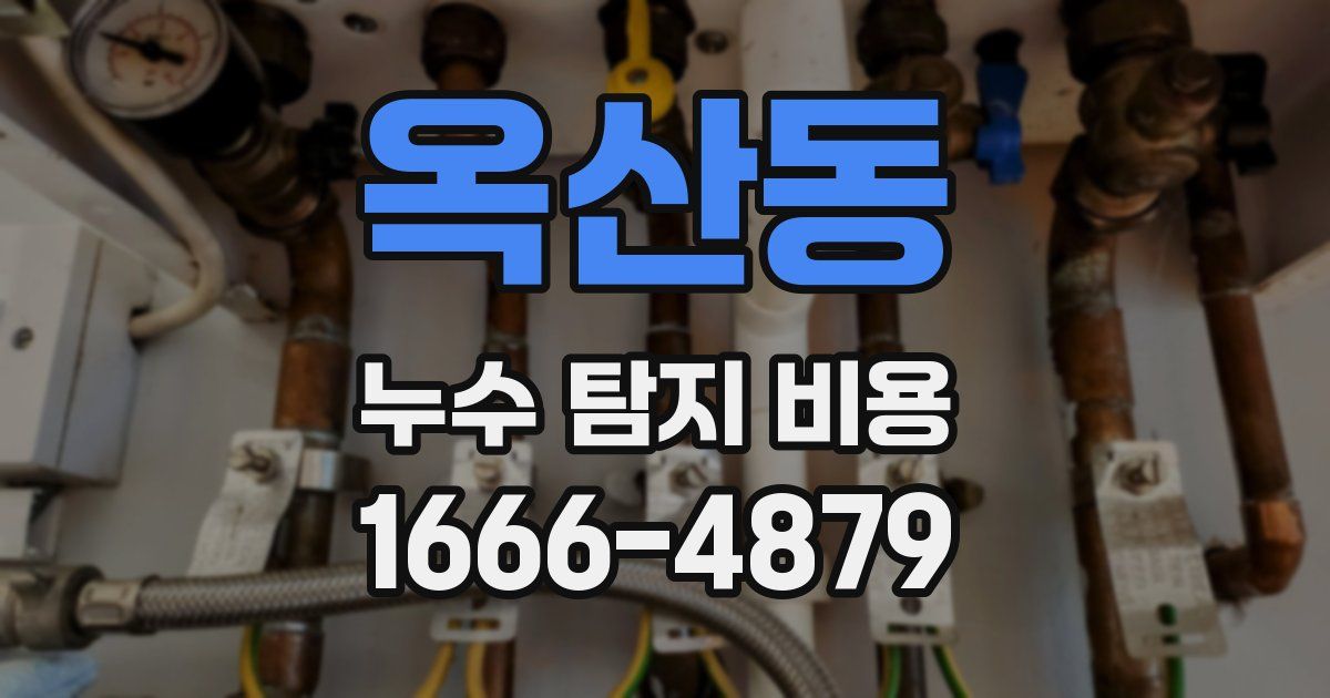 옥산동 누수 탐지 비용