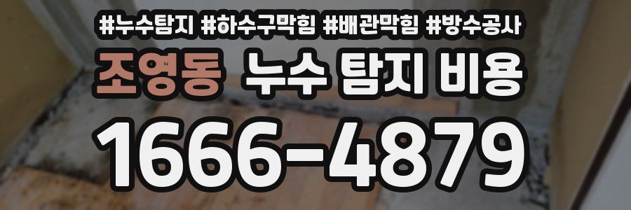 조영동 누수 탐지 비용