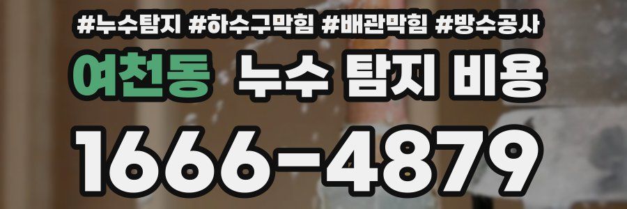 여천동 누수 탐지 비용