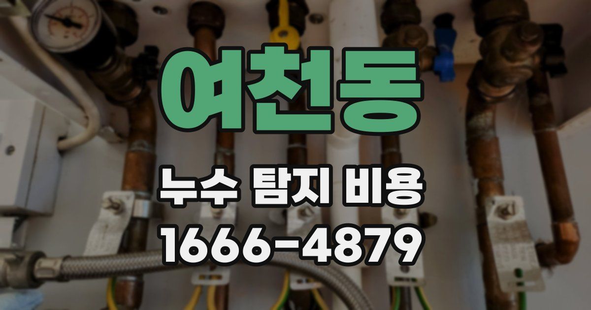 여천동 누수 탐지 비용