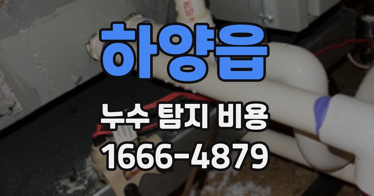 하양읍 누수 탐지 비용