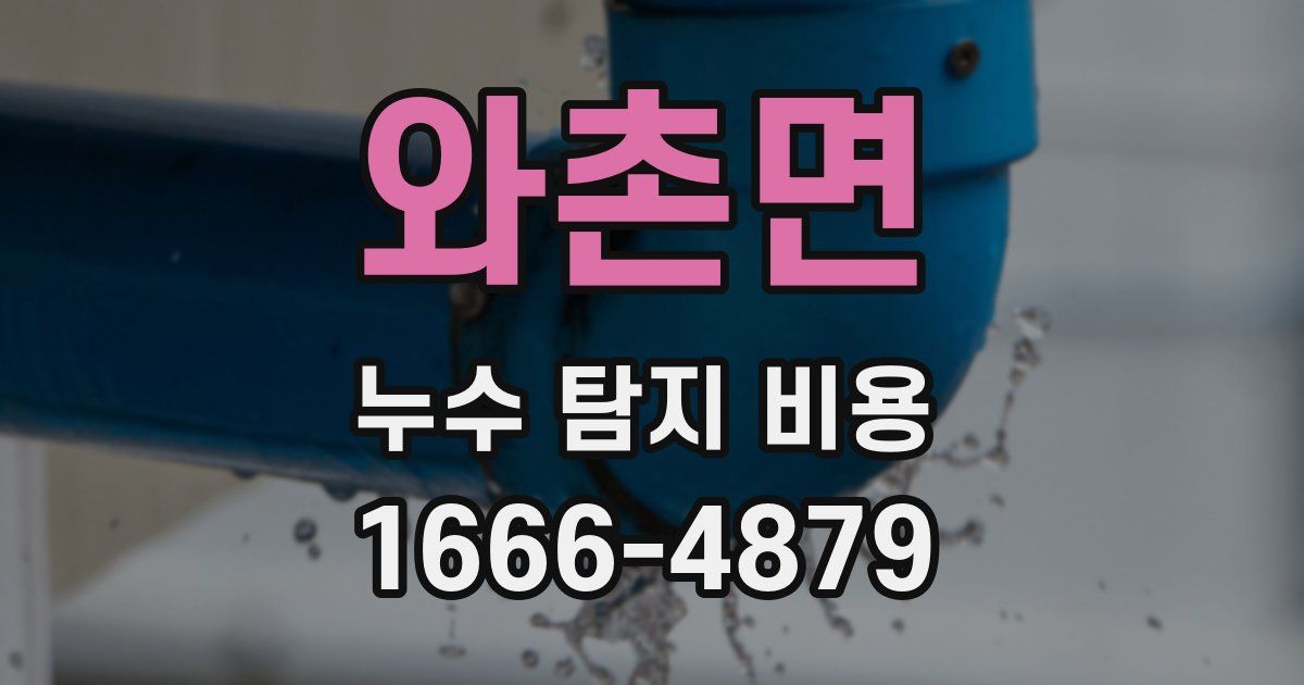 와촌면 누수 탐지 비용
